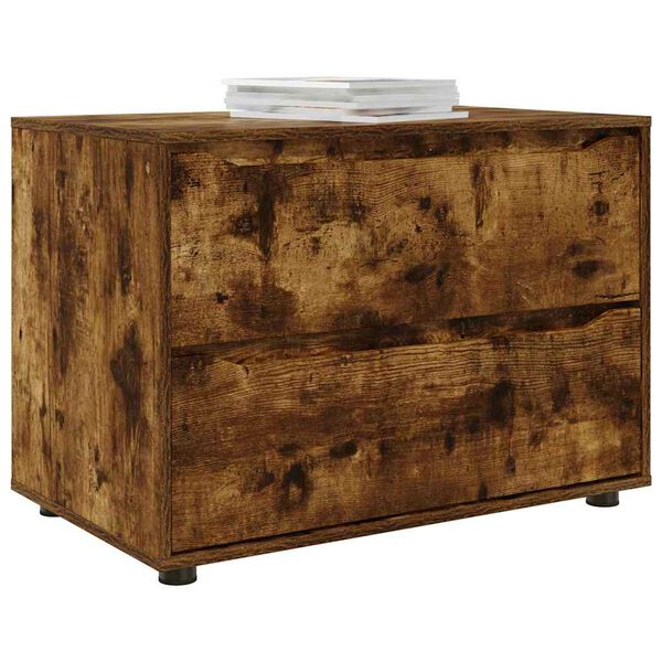 vidaXL &Uacute;ložn&aacute; skř&iacute;ňka Kouřov&yacute; dub 80 x 48 x 57 cm kompozitn&iacute; dřevo