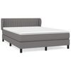 vidaXL Box spring postel s matrac&iacute; tmavě &scaron;ed&aacute; 140x200 cm textil
