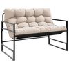 vidaXL Zahradn&iacute; lavice s podu&scaron;kou taupe 113 cm ocel