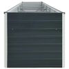 vidaXL Vyvýšený záhon pozinkovaná ocel 400 x 80 x 77 cm antracitový