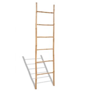 Bambusov&yacute; žebř&iacute;k na ručn&iacute;ky s 6 př&iacute;člemi