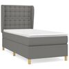 vidaXL Box spring postel s matrac&iacute; tmavě &scaron;ed&aacute; 90x200 cm textil