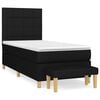 vidaXL Box spring postel s matrac&iacute; čern&aacute; 100 x 200 cm textil