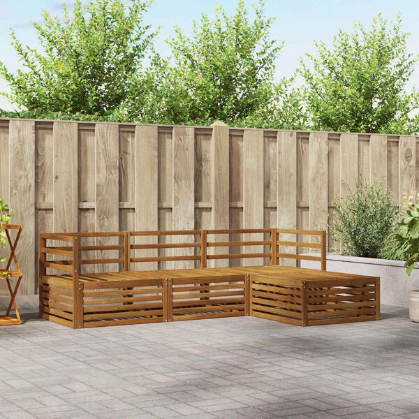 vidaXL Venkovn&iacute; pohovkov&aacute; souprava 4 pcs Př&iacute;rodn&iacute;