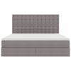 vidaXL Postel s &uacute;ložn&yacute;m prostorem a LED osvětlen&iacute;m Taupe 180 x 200 cm