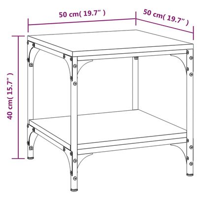 vidaXL Konferenční stolek hnědý dub 50 x 50 x 40 cm kompozitní dřevo