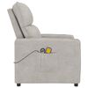 vidaXL Elektrick&eacute; mas&aacute;žn&iacute; křeslo světle &scaron;ed&eacute; l&aacute;tka z mikrovl&aacute;kna