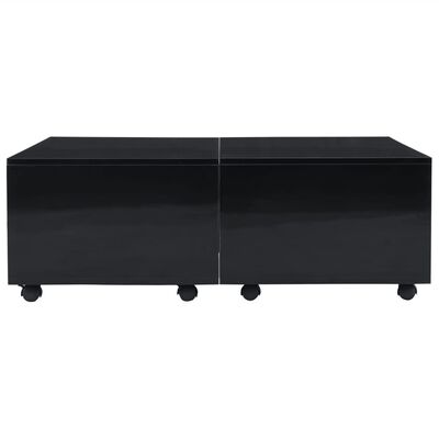 vidaXL Konferenční stolek černý s vysokým leskem 100 x 100 x 35 cm
