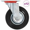 vidaXL 12 ks otočn&aacute; kolečka 125 mm