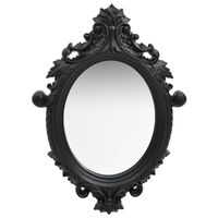 vidaXL Nástěnné zrcadlo zámecký styl 56 x 76 cm černé