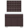 vidaXL Box spring postel s matrac&iacute; tmavě hněd&aacute; 90x200 cm textil