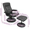 vidaXL Polohovac&iacute; křeslo Čern&aacute; 66,5 x 75 x 99 cm Uměl&aacute; kůže