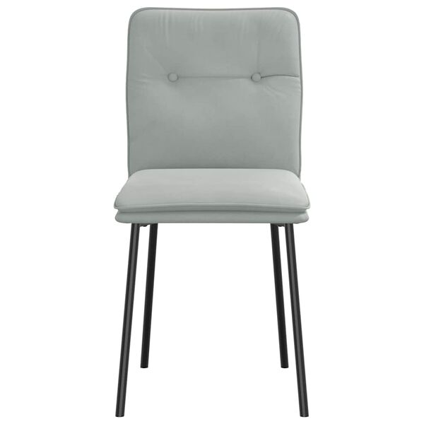 vidaXL J&iacute;deln&iacute; židle 6 ks světle &scaron;ed&eacute; samet