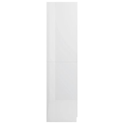 vidaXL Šatní skříň bílá s vysokým leskem 80 x 52 x 180 cm dřevotříska