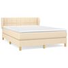 vidaXL Box spring postel s matrac&iacute; kr&eacute;mov&aacute; 140x190 cm textil