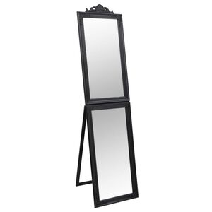 vidaXL Volně stoj&iacute;c&iacute; zrcadlo čern&eacute; 40 x 160 cm