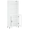 vidaXL Skř&iacute;ň highboard b&iacute;l&aacute; 69,5 x 34 x 180 cm kompozitn&iacute; dřevo