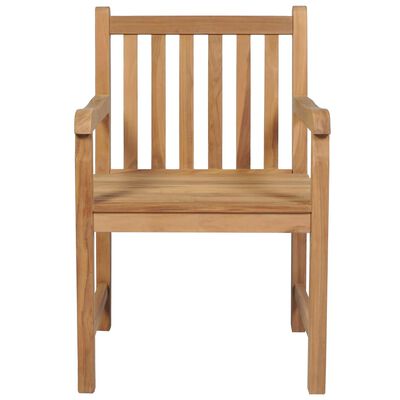 vidaXL Zahradní židle 4 ks masivní teakové dřevo