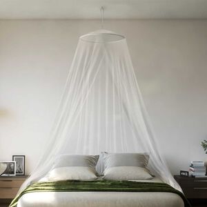 vidaXL Moskyti&eacute;ra nad postel 220 s&iacute;ťovina b&iacute;l&aacute; 56 x 56 x 220 cm