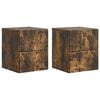 vidaXL N&aacute;stěnn&yacute; nočn&iacute; stolek 2 pcs Kouřov&yacute; dub 33 x 34,5 x 40 cm