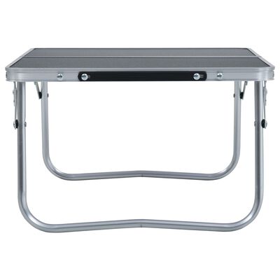vidaXL Skládací kempingový stůl šedý hliník 60 x 40 cm