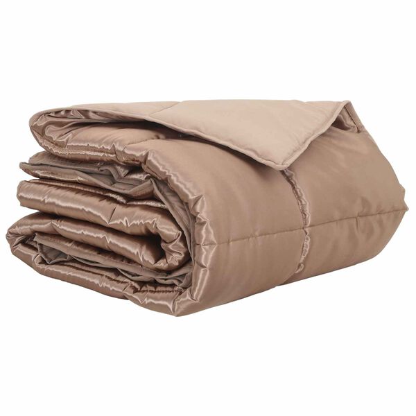 vidaXL Letn&iacute; přikr&yacute;vka Zlat&aacute; 240 x 260 cm Sat&eacute;n a mikrovl&aacute;kno