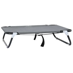 vidaXL Ps&iacute; postel 70 x 46 x 18 cm Ocel Světle &scaron;ed&aacute;