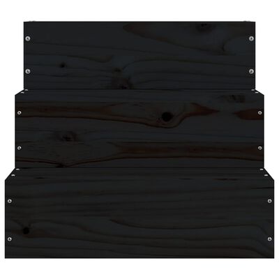 vidaXL Schůdky pro domácí zvířata černá 40x37,5x35 cm borovice