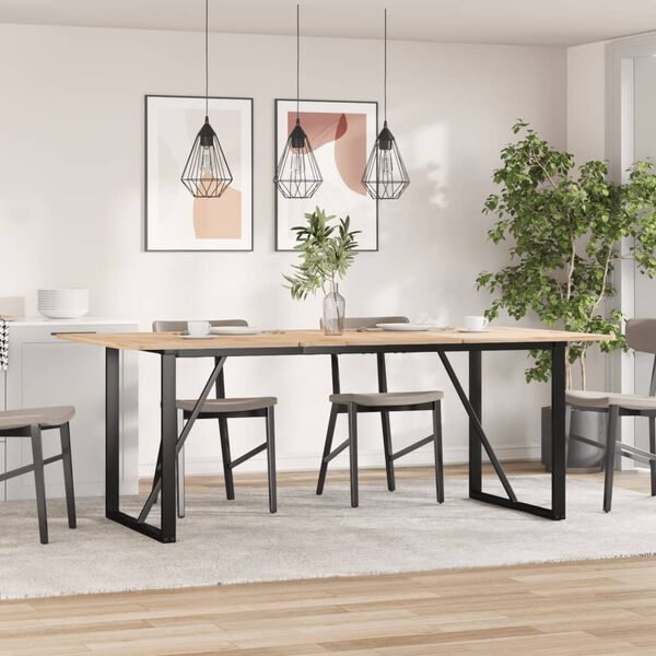 vidaXL Nohy k j&iacute;deln&iacute;mu stolu O r&aacute;m 160 x 80 x 73 cm ocel