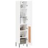 vidaXL Skř&iacute;ň highboard b&iacute;l&aacute; 34,5 x 34 x 180 cm kompozitn&iacute; dřevo