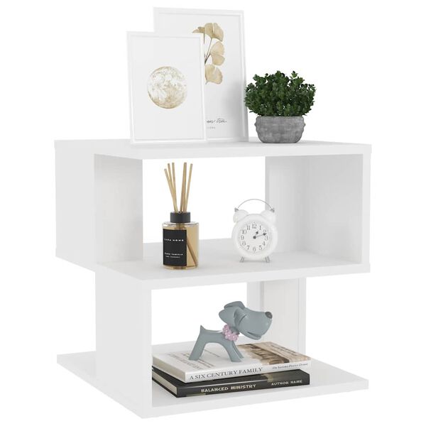 vidaXL Odkl&aacute;dac&iacute; stolek b&iacute;l&yacute; 40 x 40 x 40 cm kompozitn&iacute; dřevo