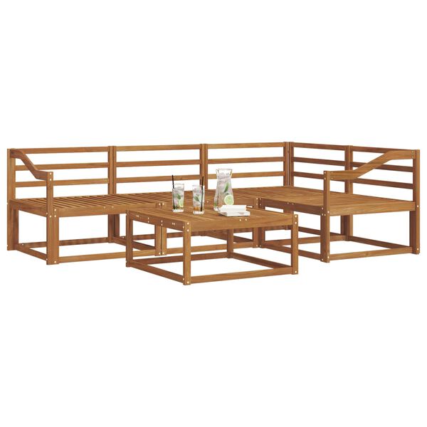 vidaXL Venkovn&iacute; pohovkov&aacute; souprava 5 pcs Př&iacute;rodn&iacute;