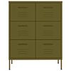 vidaXL Zásuvková skříň olivově zelená 80 x 35 x 101,5 cm ocel
