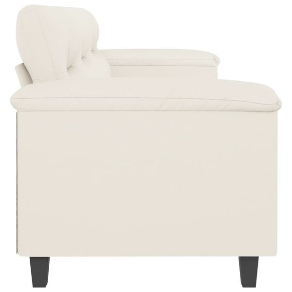 vidaXL 3m&iacute;stn&aacute; pohovka kr&eacute;mov&aacute; 180 cm uměl&aacute; kůže