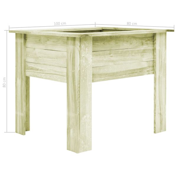 vidaXL Vyv&yacute;&scaron;en&yacute; z&aacute;hon na noh&aacute;ch 100 x 80 x 80 cm impregnovan&eacute; řezivo