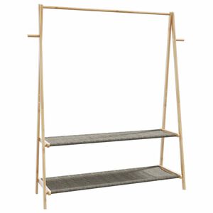 vidaXL Stojan na oblečen&iacute; s policemi 132x45,5x150,5 cm bambus