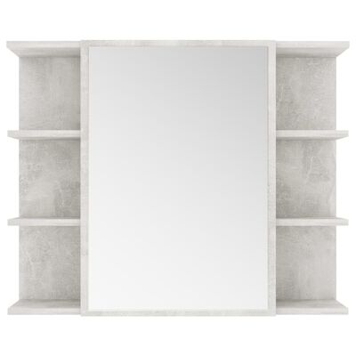 vidaXL Koupelnová skříňka zrcadlo betonová šedá 80x20,5x64 dřevotříska