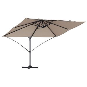 vidaXL Slunečn&iacute;k 351 x 250 x 260 cm Polyester a hlin&iacute;k Taupe