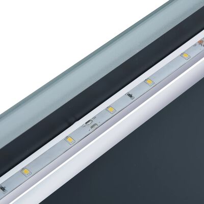 vidaXL Koupelnové LED zrcadlo dotykový senzor zobrazení času 80x60 cm