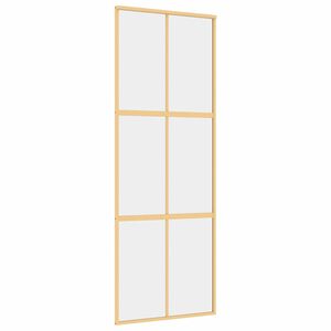 vidaXL Posuvn&eacute; dveře zlat&eacute; 76 x 205 cm čir&eacute; ESG sklo a hlin&iacute;k