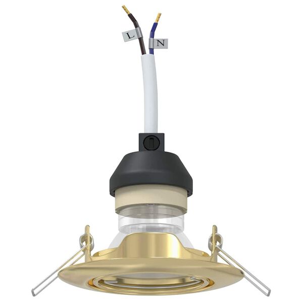 vidaXL Bodov&eacute; světlo 6 pcs Zlat&aacute; 9 x 9 x 2,5 cm kov