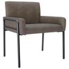 vidaXL Designov&eacute; křeslo Tmavě &scaron;ed&aacute; Uměl&aacute; semi&scaron;ov&aacute; kůže