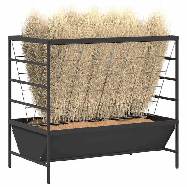 vidaXL Krmítko pro hospodářská zvířata Černá 100 x 60 x 90 cm