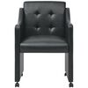 vidaXL J&iacute;deln&iacute; židle 2 ks čern&eacute; uměl&aacute; kůže