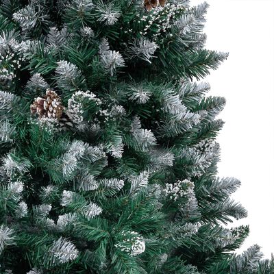 vidaXL Umělý vánoční stromek s LED sadou koulí a šiškami 180 cm