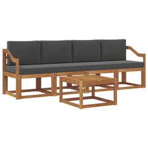 vidaXL Venkovn&iacute; pohovkov&aacute; souprava 5 pcs Přirozen&aacute; a Anthracitov&aacute;