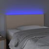 vidaXL Čelo postele s LED cappuccino 90x5x78/88 cm umělá kůže