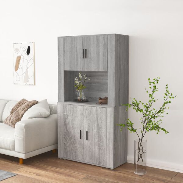 vidaXL Skříň highboard šedá sonoma kompozitní dřevo
