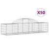 vidaXL Klenut&eacute; gabionov&eacute; ko&scaron;e 50 ks 200x50x40/60 cm pozinkovan&eacute; železo