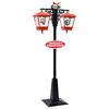vidaXL V&aacute;nočn&iacute; pouličn&iacute; lampa se Santou černo-červen&aacute; 81x40x188 cm PVC